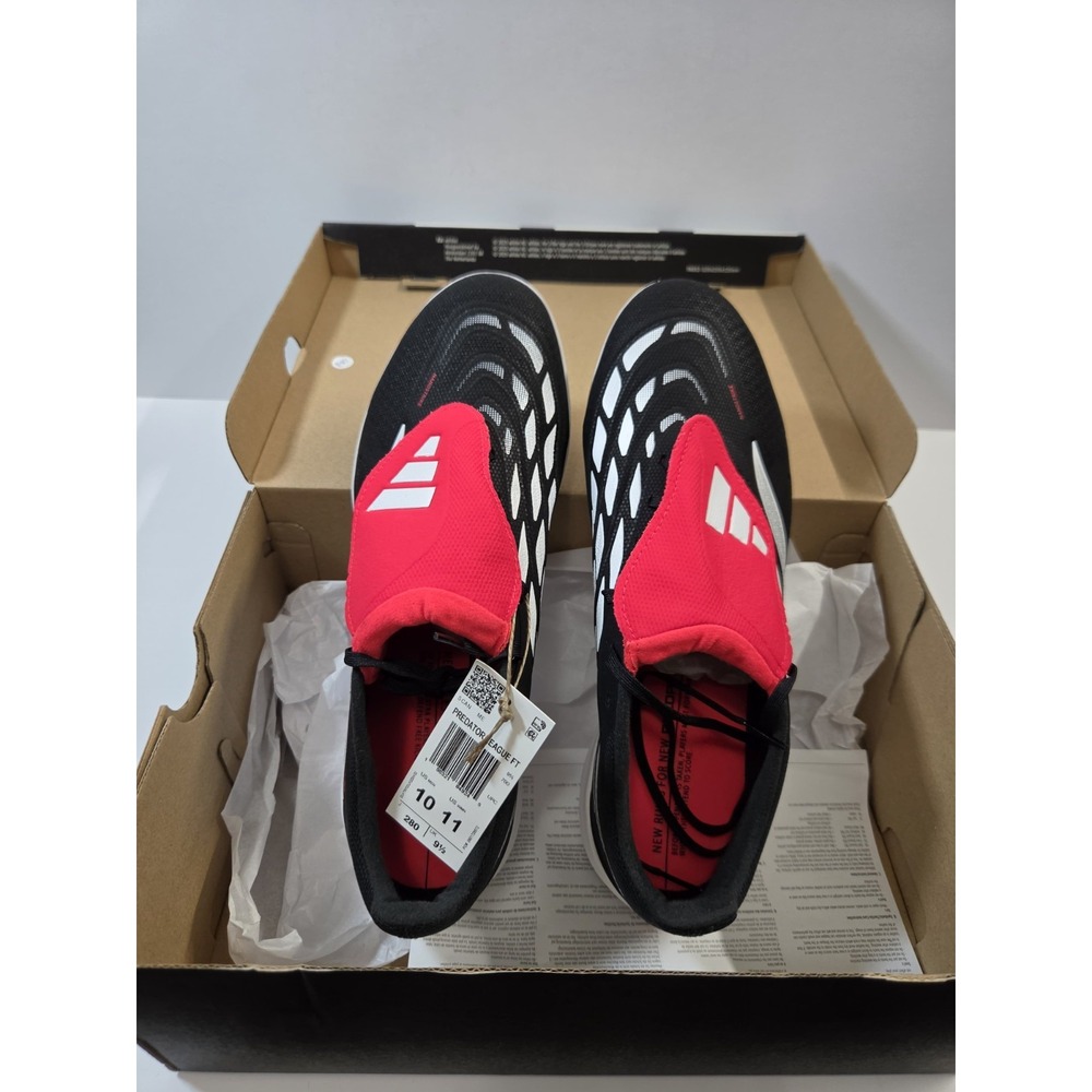 Adidas Predator League FT TF Soccer Cleats Shoes Mens Size 10 Black Red JR5029